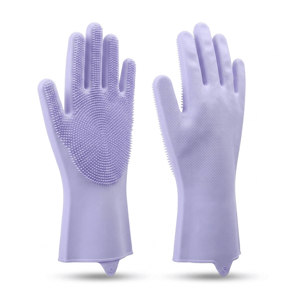 Silicone Pet Grooming Glove – Gentle Cleaning with Soft Massage Bristles — for dogs — view 2 of 7