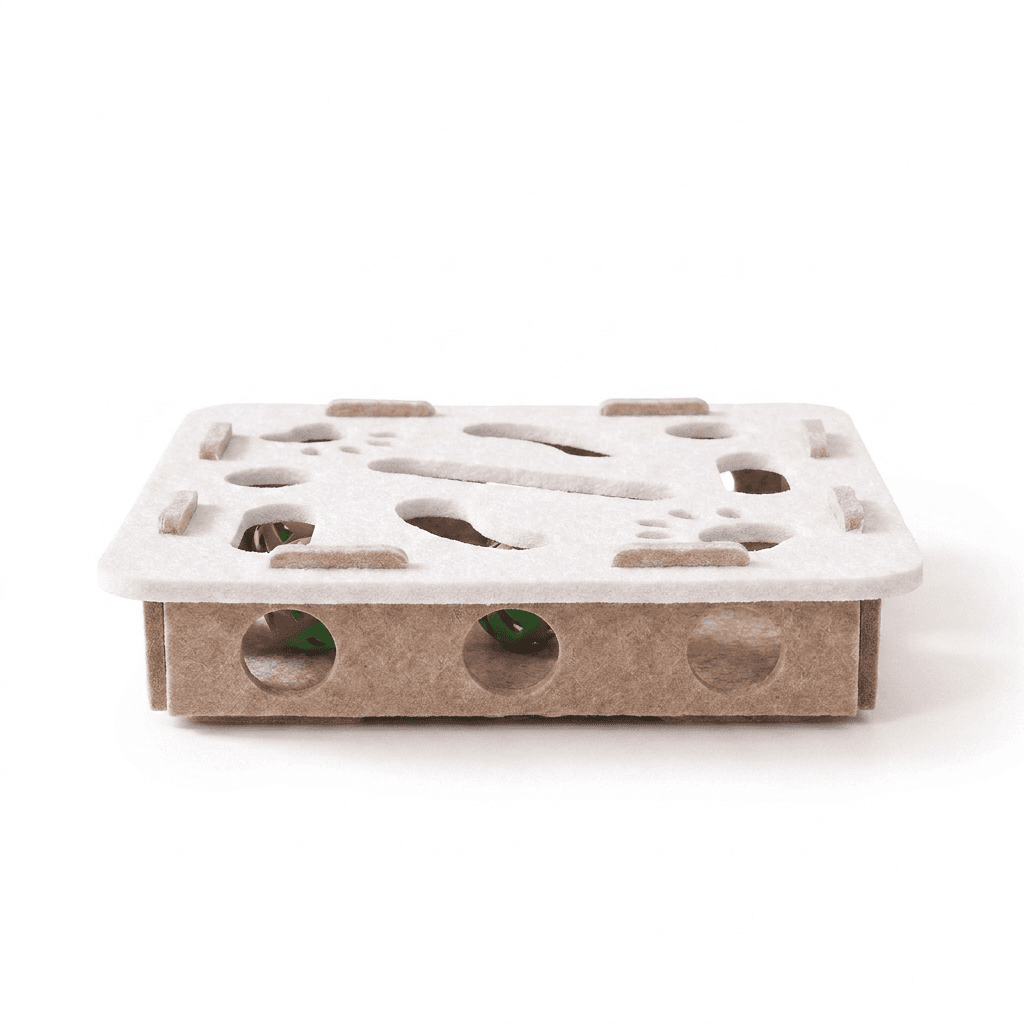 Cat Puzzle Box Toy – Interactive Play with Soft Felt Design — view 2 of 6