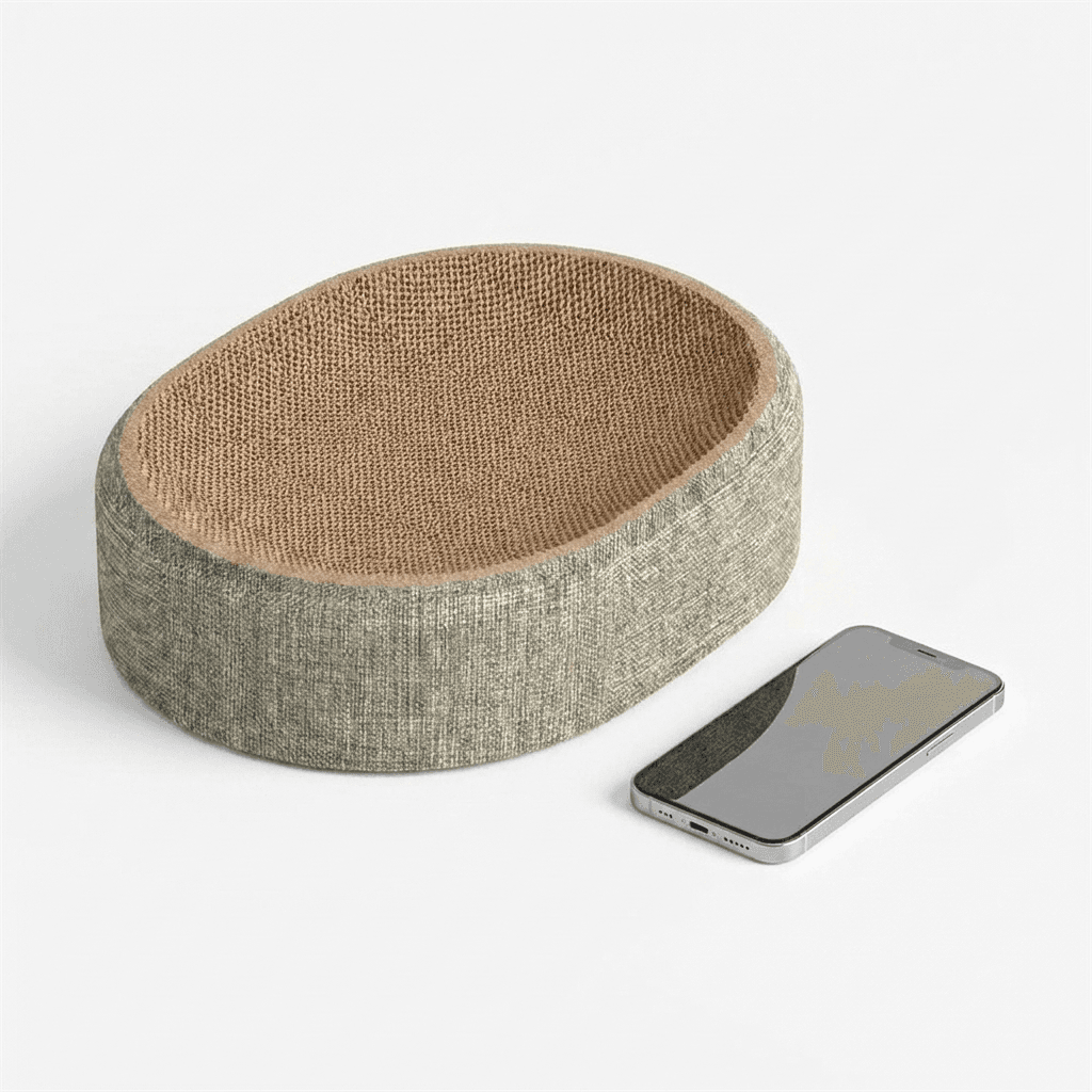Oval Sisal Cat Scratcher Bed – Cozy Rest & Durable Scratching Surface — view 5 of 5