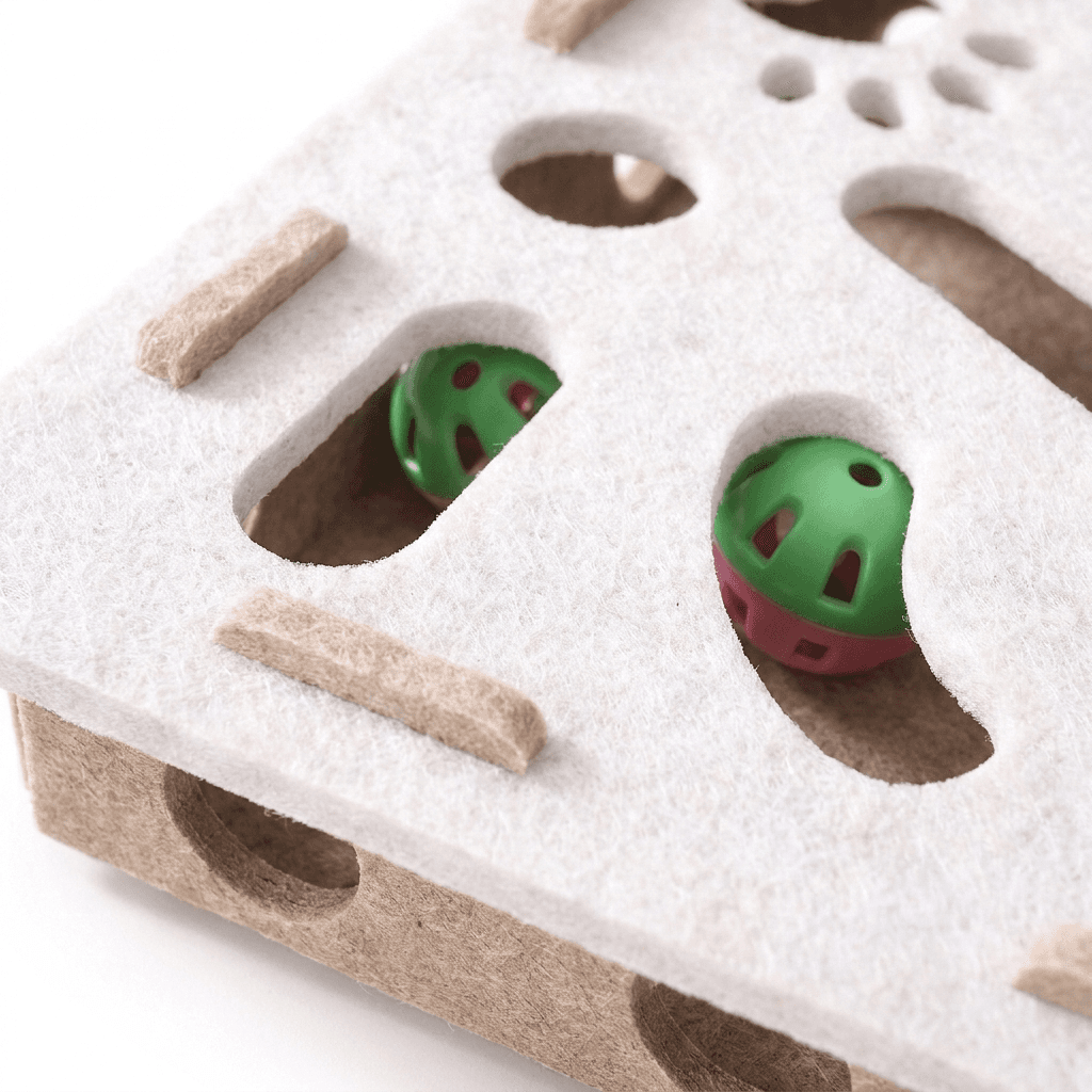 Cat Puzzle Box Toy – Interactive Play with Soft Felt Design — view 3 of 6