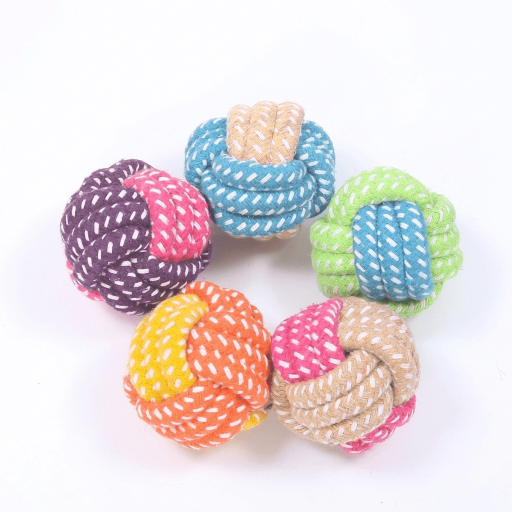 Interactive Cotton Rope Dog Toy for Chewing & Playtime Fun