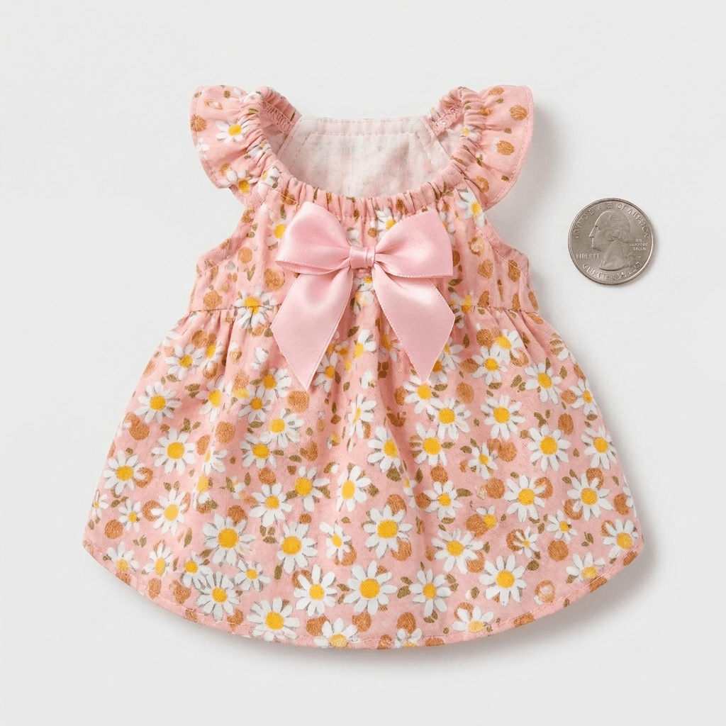 Floral Pet Dress – Lightweight Summer Comfort for Small Dogs — for cats — view 5 of 6