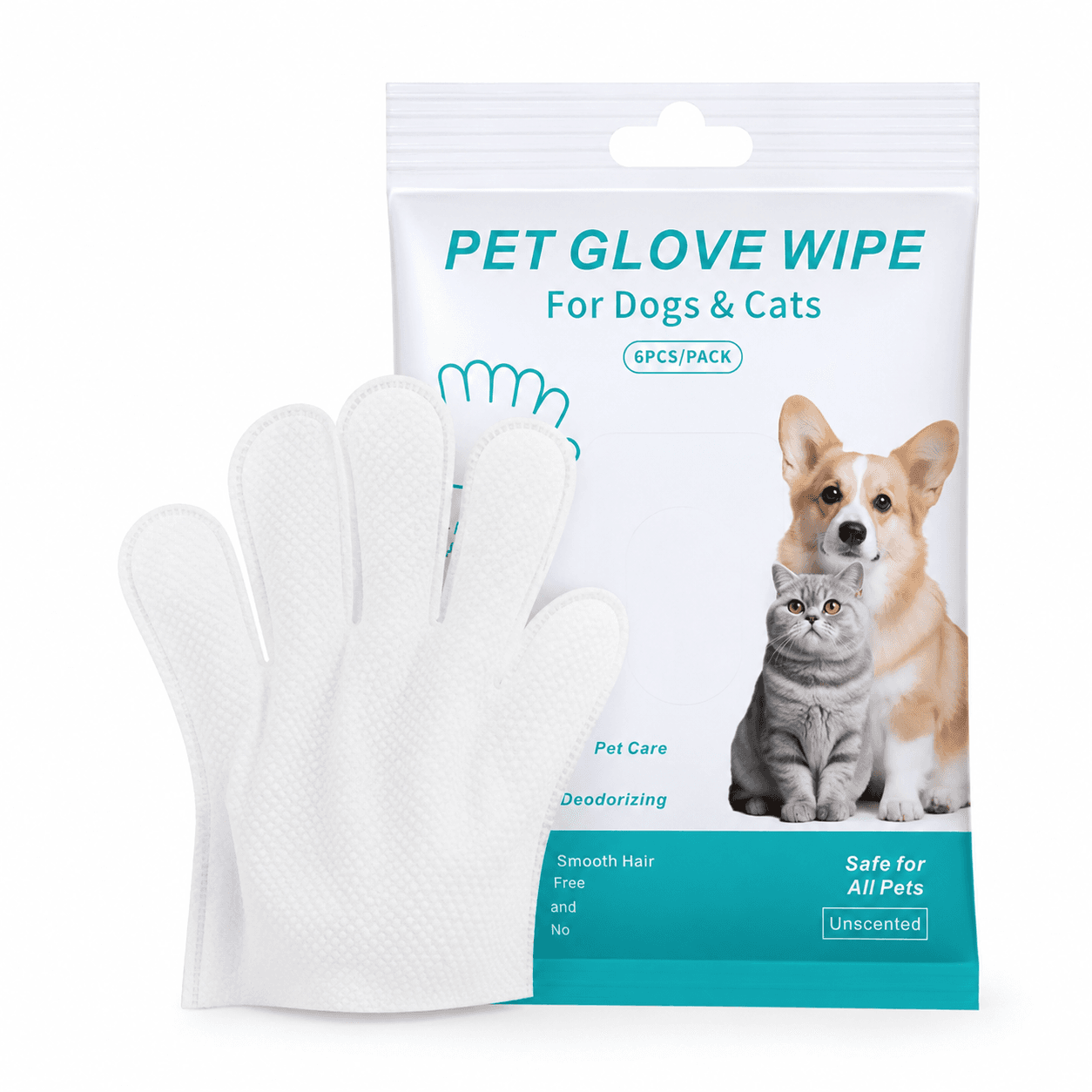Pet Grooming Wipes – Gentle Daily Cleaning with Extra Thick Cloth — for dogs and cats