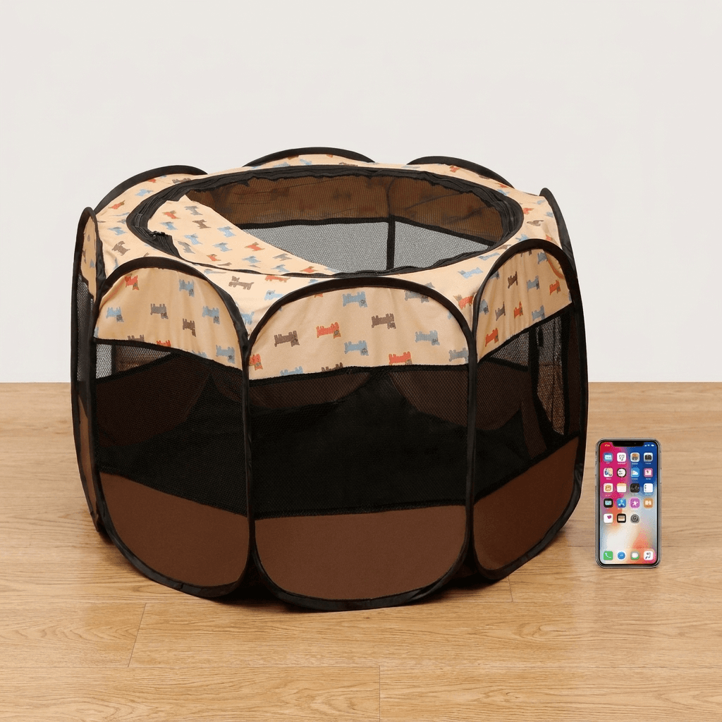 Folding Pet Playpen – Portable Outdoor Shelter with Durable Oxford Fabric — for dogs — view 5 of 8