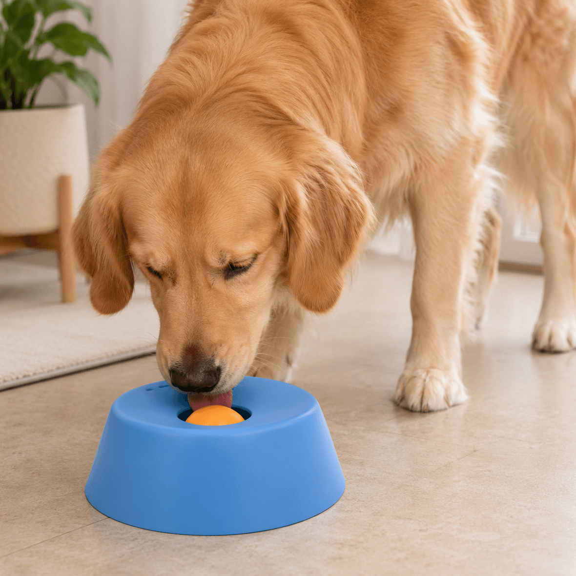 Slow Feeder Dog Bowl – Slower Mealtimes with Non-Slip Silicone Base — view 4 of 6