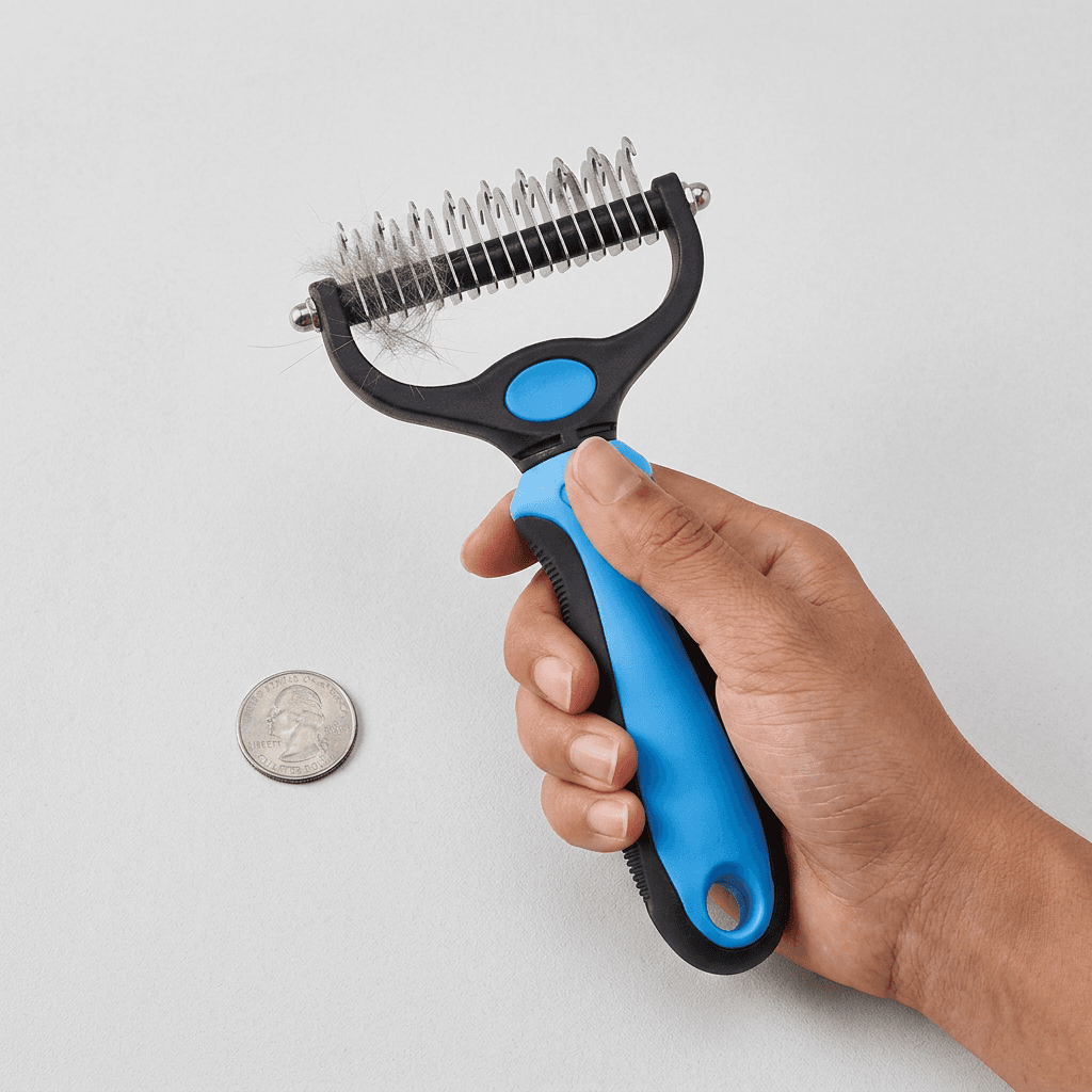Self-Cleaning Pet Deshedding Brush – Gentle Grooming for Dogs & Cats — view 5 of 8